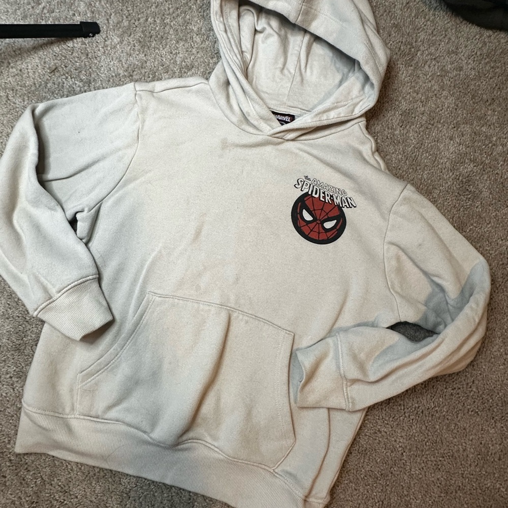 Kids Marvel Cream Spiderman 🕷️ Hoodie